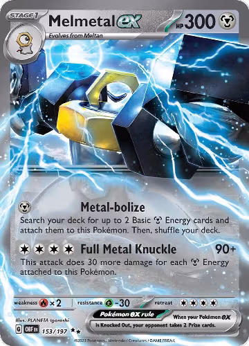 Melmetal ex (153/197), Obsidian Flames — Pokémon card price