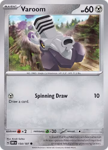 Varoom - 154/197 (154/197), Obsidian Flames — Pokémon card price