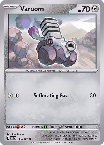 Varoom - 155/197 (155/197), Obsidian Flames — Pokémon card price