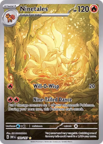 Ninetales - 199/197 (199/197), Obsidian Flames — Pokémon card price