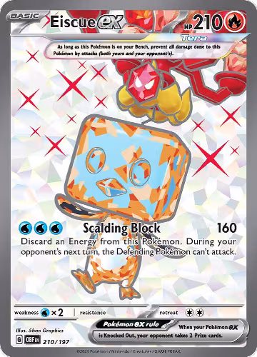 Eiscue ex - 210/197 (210/197), Obsidian Flames — Pokémon card price