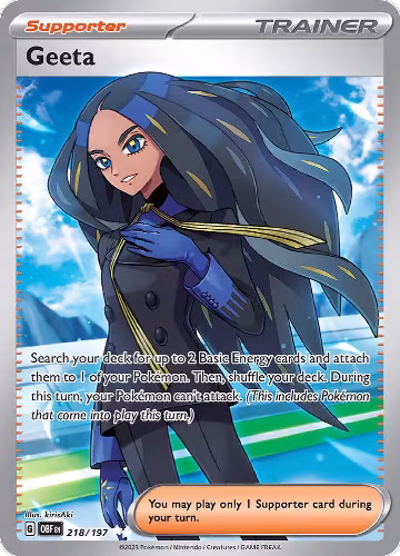 Geeta - 218/197 (218/197), Obsidian Flames — Pokémon card price