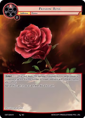 Passion Rose (CST-024 R), Clash of the Star Trees — Force of Will card price