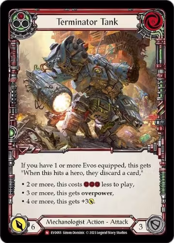 Terminator Tank (EVO055), Bright Lights — Flesh & Blood card price