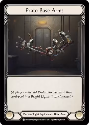 Proto Base Arms (EVO024), Bright Lights — Flesh & Blood card price