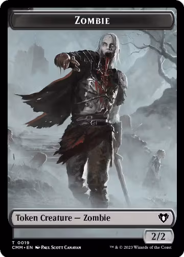 Zombie (0019) // Cat (0005) Double-Sided Token (19 // 5), Commander Masters — Magic card price