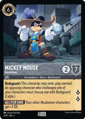 Mickey Mouse - Musketeer (11), Disney Lorcana Promo Cards — Lorcana card price