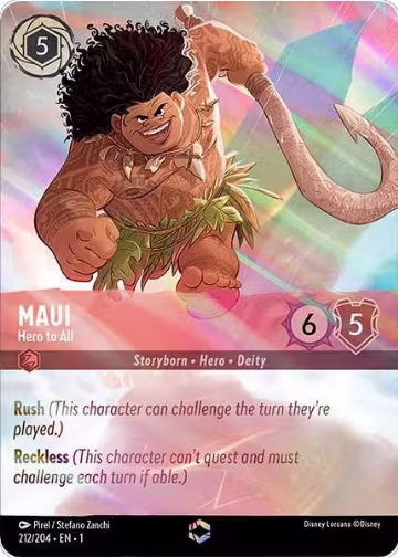 Maui - Hero to All (Enchanted) (212/204), The First Chapter — Lorcana card price