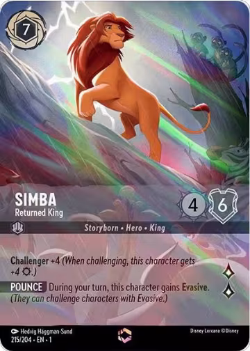 Simba - Returned King (Enchanted) (215/204) — card price