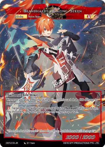 Protuberanz, Star Whip // Brandhardt, Blazing Stern (CST-016 JR), Clash of the Star Trees — Force of Will card price