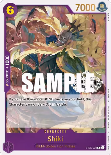 Shiki (Store Championship Participation Pack Vol. 2) (ST05-008), One Piece Promotion Cards — One Piece card price
