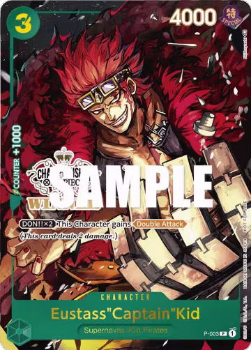 Eustass"Captain"Kid (Store Championship Vol. 2 Winner) (P-003), One Piece Promotion Cards — One Piece card price