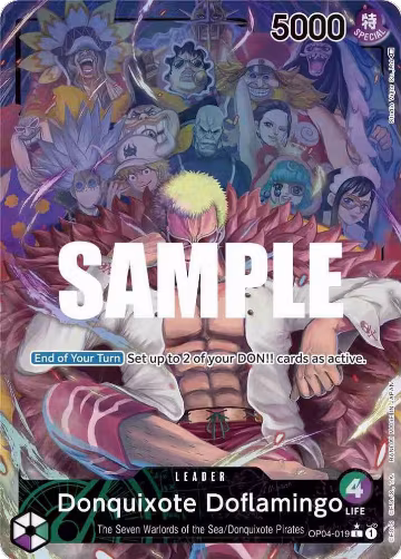 Donquixote Doflamingo (019) (Alternate Art) (OP04-019), Kingdoms of Intrigue — One Piece card price