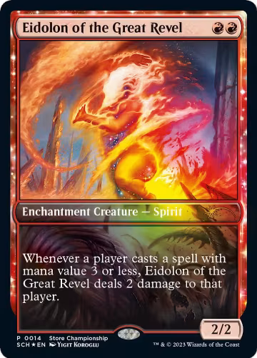 Eidolon of the Great Revel (14), Game Day & Store Championship Promos — Magic card price