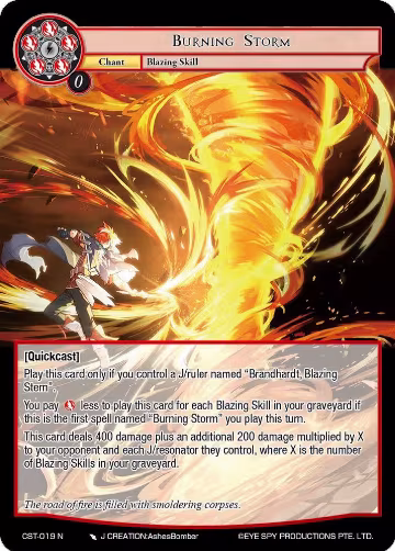 Burning Storm (CST-019 N), Clash of the Star Trees — Force of Will card price