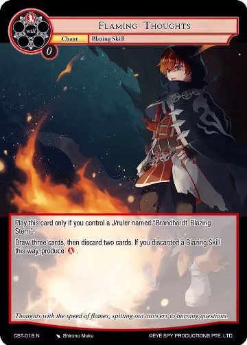 Flaming Thoughts (CST-018 N), Clash of the Star Trees — Force of Will card price
