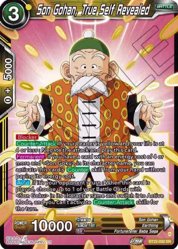Son Gohan, True Self Revealed (BT22-092), Critical Blow — DB Super card price