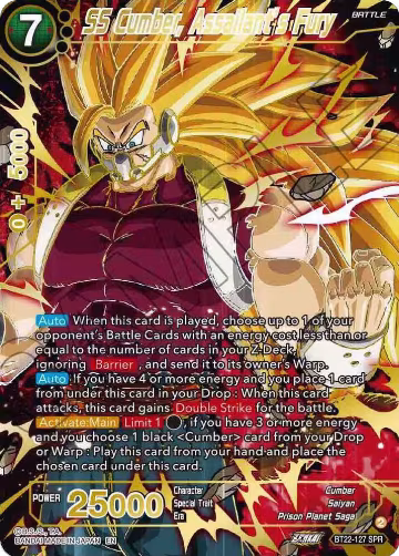 SS Cumber, Assailant's Fury (SPR) (BT22-127), Critical Blow — DB Super card price