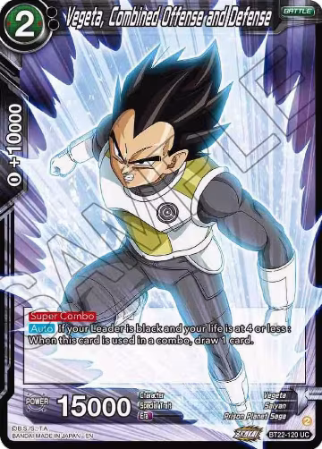 Vegeta, Combined Offense and Defense (BT22-120), Critical Blow — DB Super card price