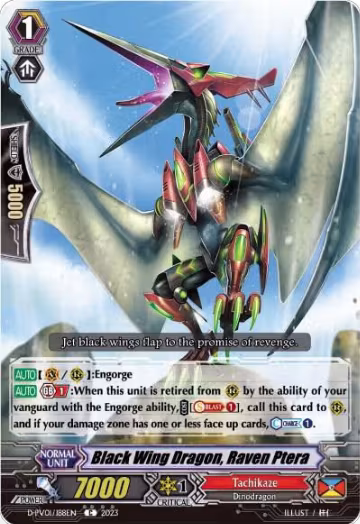 Black Wing Dragon, Raven Ptera (D-PV01/188EN), D-PV01: History Collection — Vanguard card price