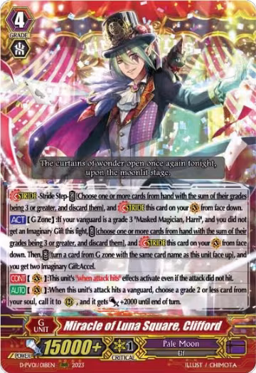 Miracle of Luna Square, Clifford (D-PV01/018EN), D-PV01: History Collection — Vanguard card price