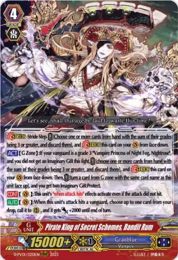 Pirate King of Secret Schemes, Bandit Rum (D-PV01/020EN), D-PV01: History Collection — Vanguard card price