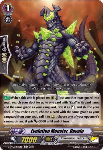 Evolution Monster, Davain (D-PV01/196EN), D-PV01: History Collection — Vanguard card price