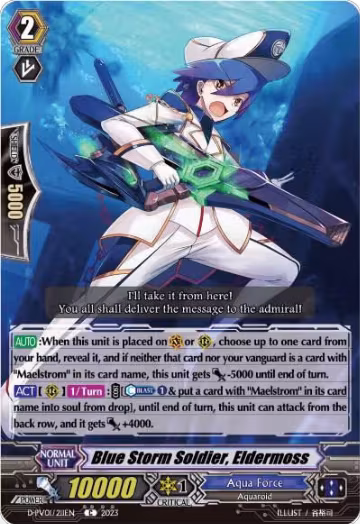 Blue Storm Soldier, Eldermoss (D-PV01/211EN), D-PV01: History Collection — Vanguard card price