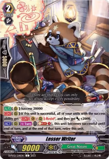 Lesser Writer (D-PV01/214EN), D-PV01: History Collection — Vanguard card price