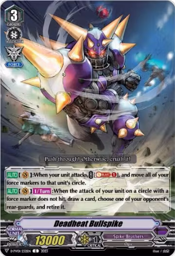 Deadheat Bullspike (D-PV01/232EN), D-PV01: History Collection — Vanguard card price