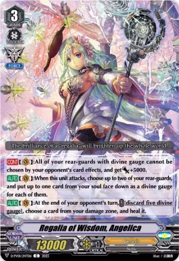 Regalia of Wisdom, Angelica (D-PV01/247EN), D-PV01: History Collection — Vanguard card price