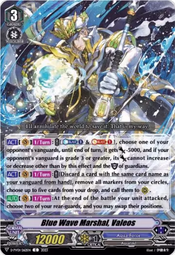 Blue Wave Marshal, Valeos (D-PV01/262EN), D-PV01: History Collection — Vanguard card price