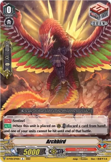 Archbird (D-PV01/274EN), D-PV01: History Collection — Vanguard card price