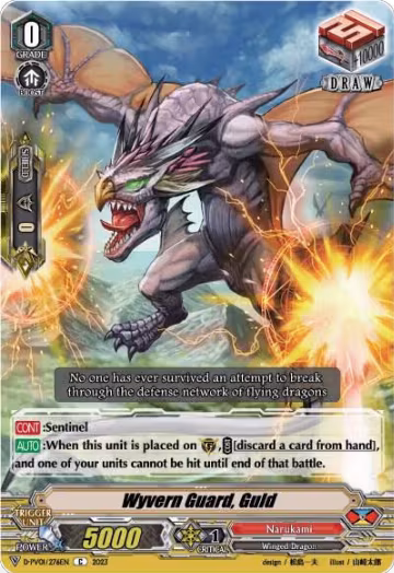Wyvern Guard, Guld (V-SS07/042EN), D-PV01: History Collection — Vanguard card price