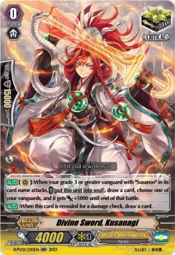 Divine Sword, Kusanagi (D-PV01/030EN), D-PV01: History Collection — Vanguard card price