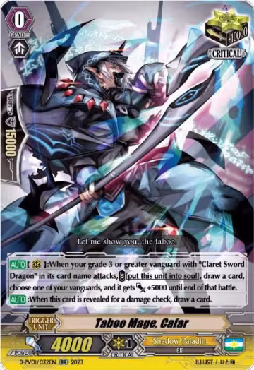 Taboo Mage, Cafar (D-PV01/032EN), D-PV01: History Collection — Vanguard card price