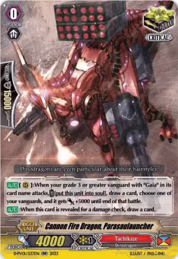 Cannon Fire Dragon, Parasaulauncher (D-PV01/037EN), D-PV01: History Collection — Vanguard card price