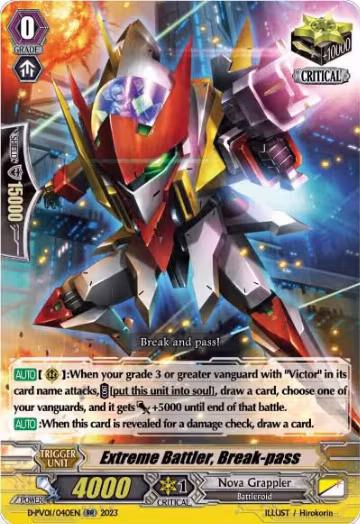Extreme Battler, Break-pass (D-PV01/040EN), D-PV01: History Collection — Vanguard card price