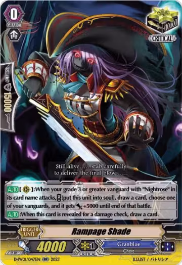 Rampage Shade (D-PV01/047EN), D-PV01: History Collection — Vanguard card price
