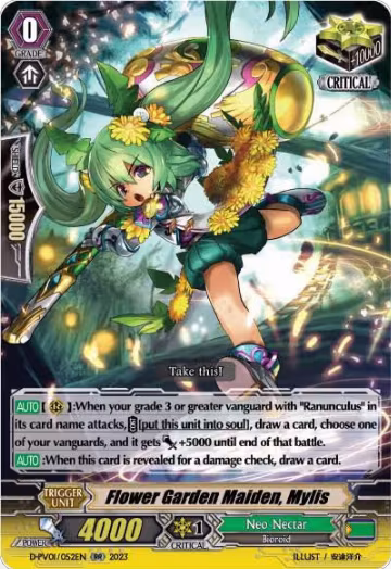 Flower Garden Maiden, Mylis (D-PV01/052EN), D-PV01: History Collection — Vanguard card price