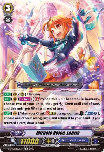 Miracle Voice, Lauris (D-PV01/120EN), D-PV01: History Collection — Vanguard card price