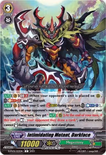 Intimidating Mutant, Darkface (D-PV01/122EN), D-PV01: History Collection — Vanguard card price