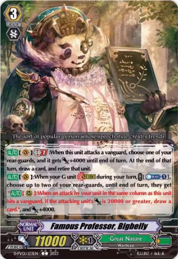 Famous Professor, Bigbelly (D-PV01/123EN), D-PV01: History Collection — Vanguard card price
