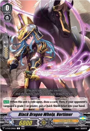 Black Dragon Whelp, Vortimer (D-PV01/294EN), D-PV01: History Collection — Vanguard card price