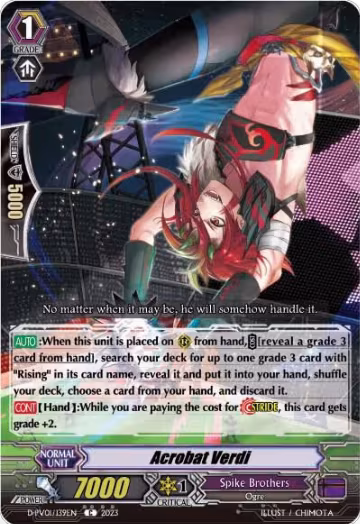 Acrobat Verdi (D-PV01/139EN), D-PV01: History Collection — Vanguard card price