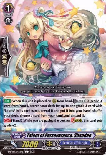 Talent of Perseverance, Shandee (D-PV01/144EN), D-PV01: History Collection — Vanguard card price