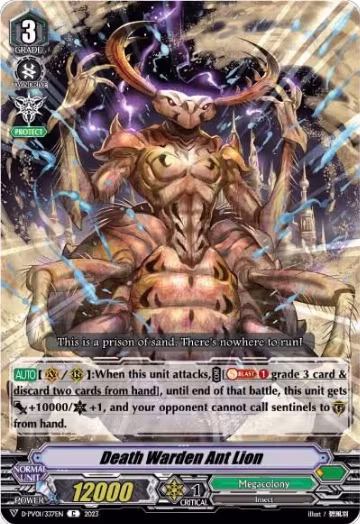 Death Warden Ant Lion (D-PV01/337EN), D-PV01: History Collection — Vanguard card price