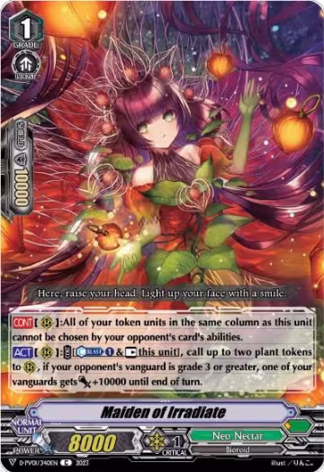 Maiden of Irradiate (D-PV01/340EN), D-PV01: History Collection — Vanguard card price