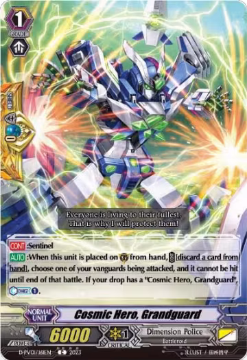 Cosmic Hero, Grandguard (D-PV01/161EN), D-PV01: History Collection — Vanguard card price