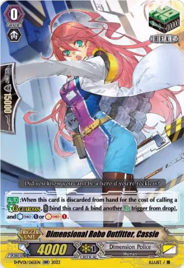 Dimensional Robo Outfitter, Cassie (D-PV01/065EN), D-PV01: History Collection — Vanguard card price